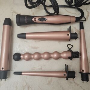 Rose Gold Hair Curling Wand Set